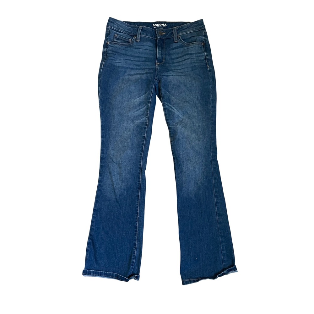 Sonoma Goods Bootcut Jeans Womens Size 6‎ Dark Wash Blue Stretch Denim Everyday